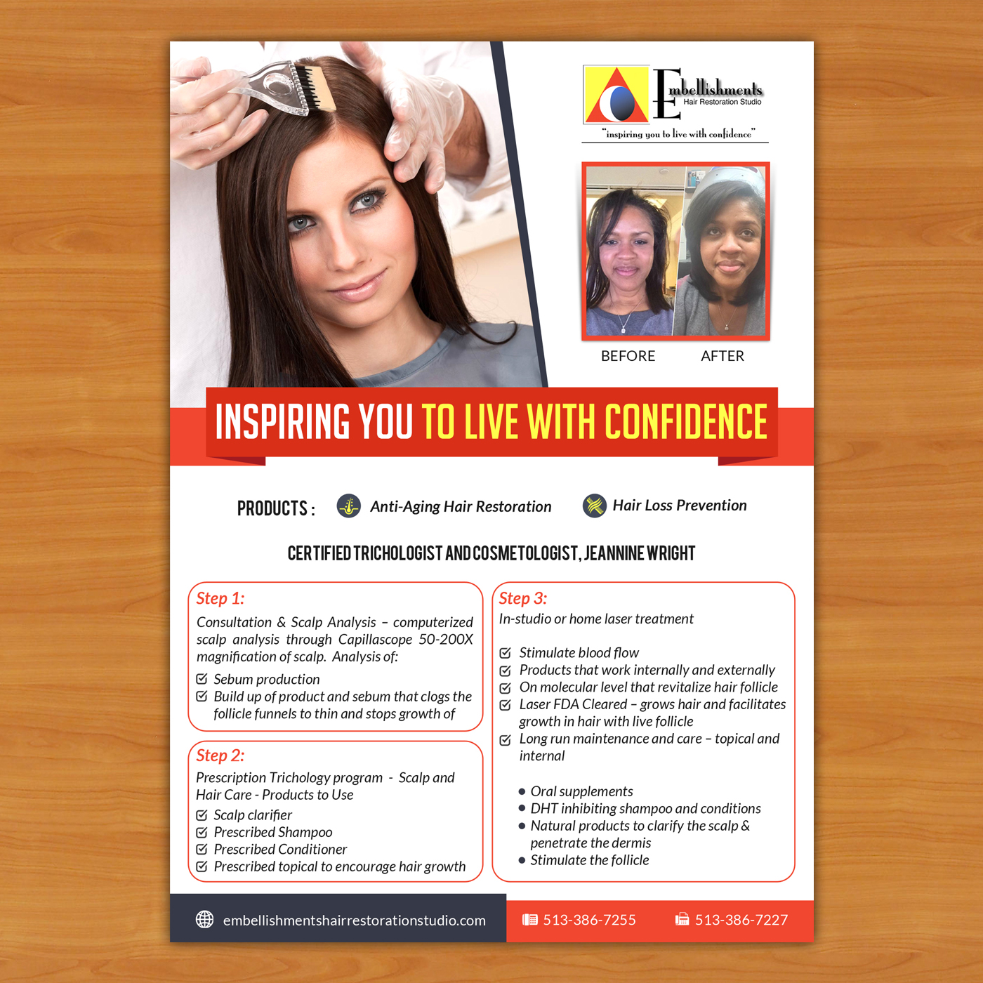Flyer Design by debdesign for B.True.2.U Hair Institute | Design #13832398