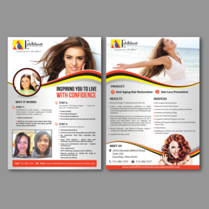 Flyer Design by creative.bugs for B.True.2.U Hair Institute | Design: #13855229