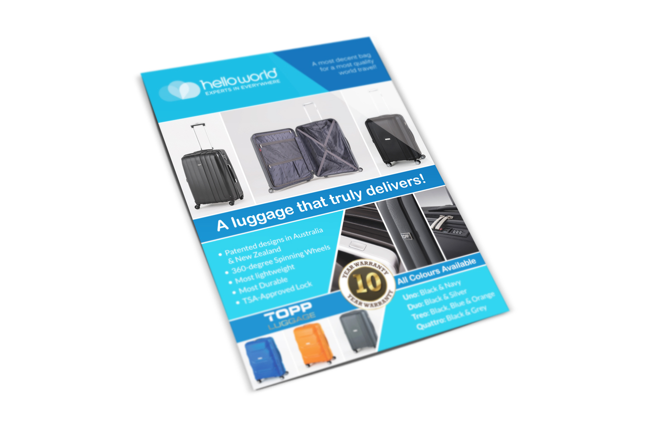 Flyer Design by Impressive Solutions for Topp Luggage | Design #13834344