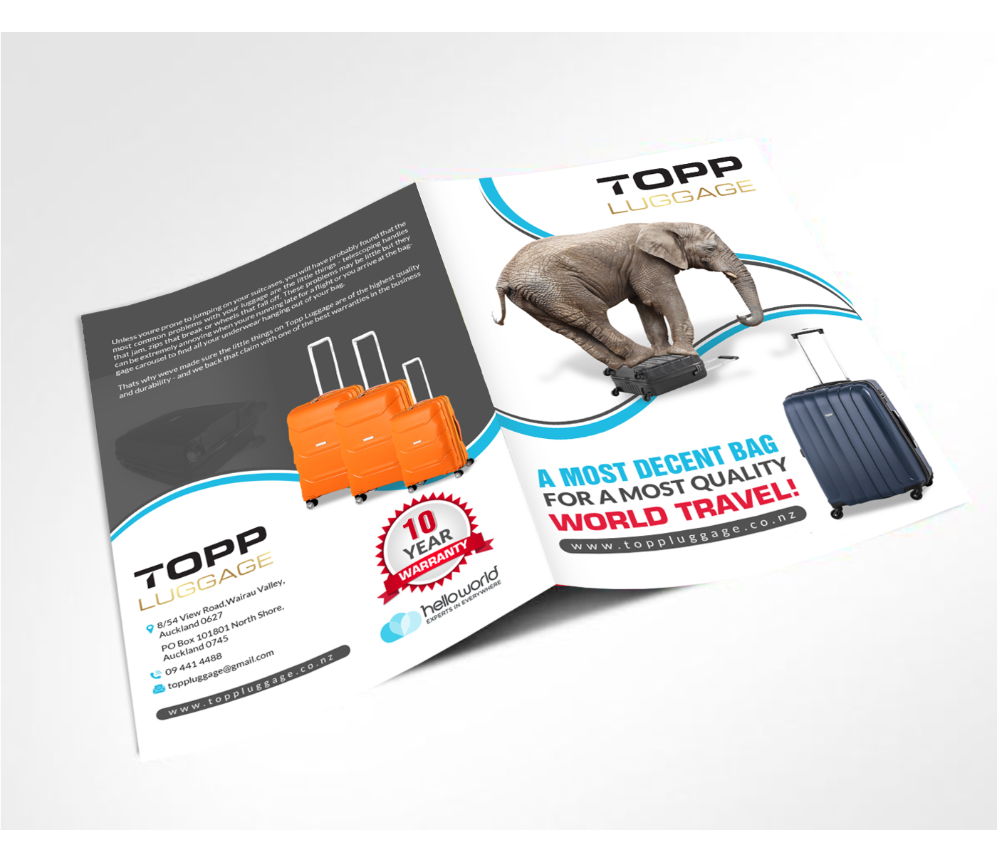 Flyer Design by creative.bugs for Topp Luggage | Design #13831284