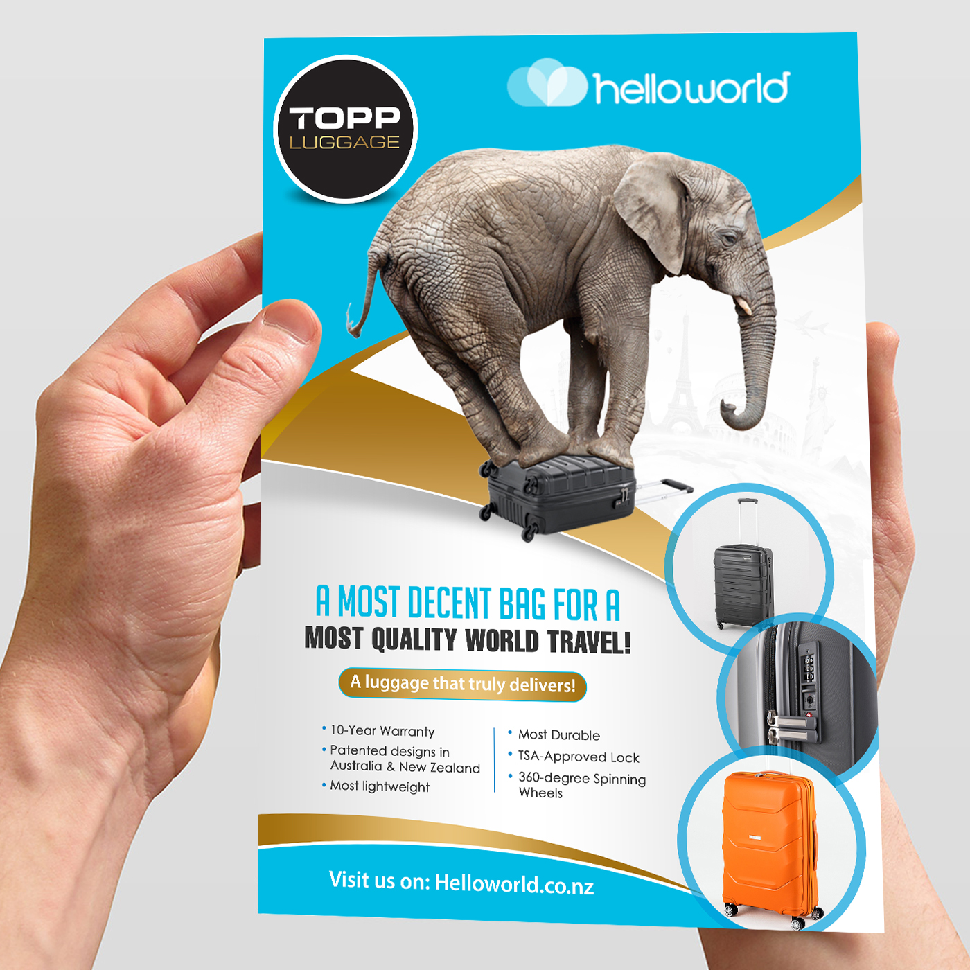 Flyer Design by creative.bugs for Topp Luggage | Design #13855967