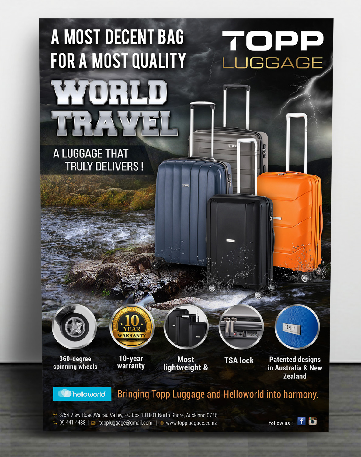 Diseño de Flyer por SAI DESIGNS para Topp Luggage | Diseño #13852848