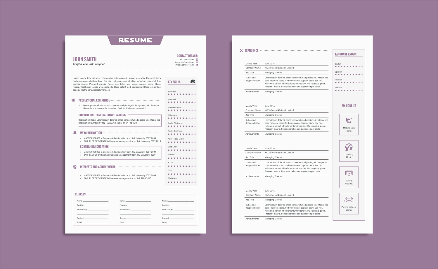 Design de CV par INDIAN_Ashok pour Connected Resourcing | Design #13956832
