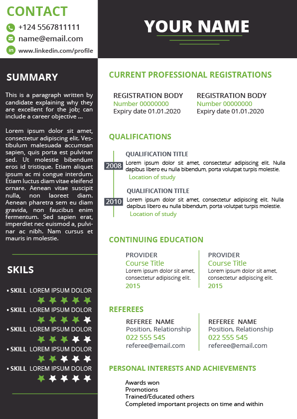 Diseño de Curriculum por Kristina Andonoff para Connected Resourcing | Diseño #13918655