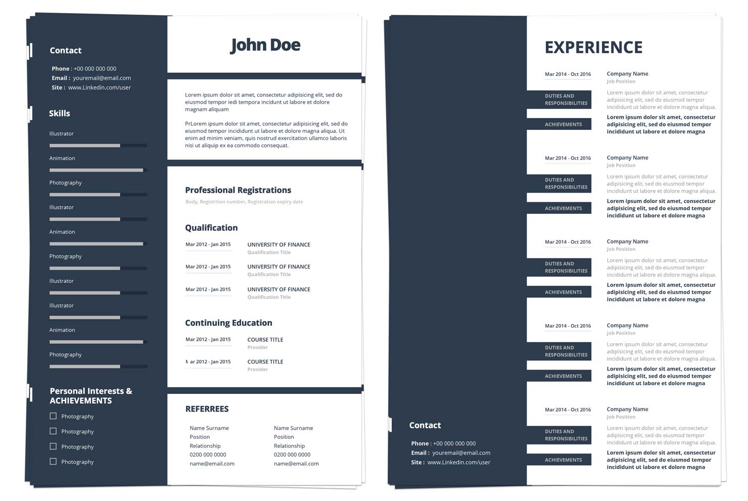 Resume Design by UrbainFX for Connected Resourcing | Design #13884900