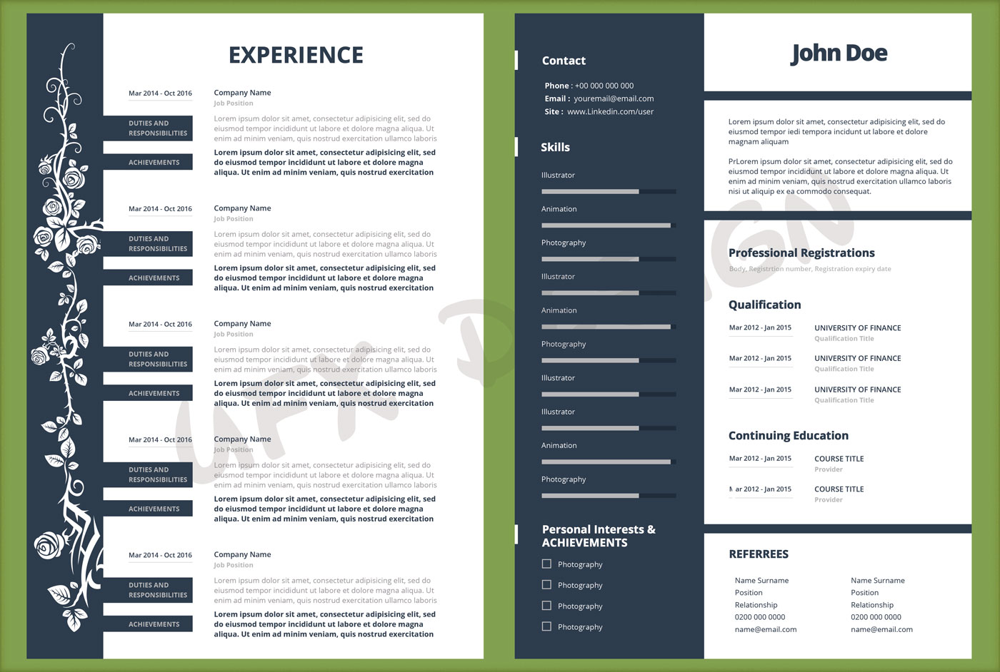 Resume Design by UrbainFX for Connected Resourcing | Design #14063047