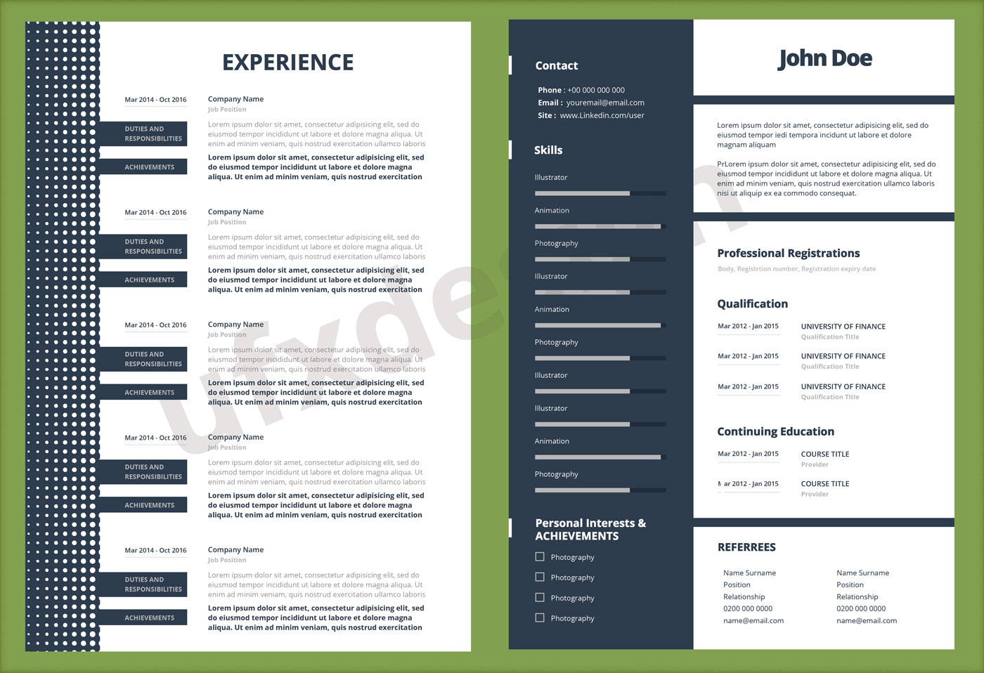 Resume Design by UrbainFX for Connected Resourcing | Design #14063048