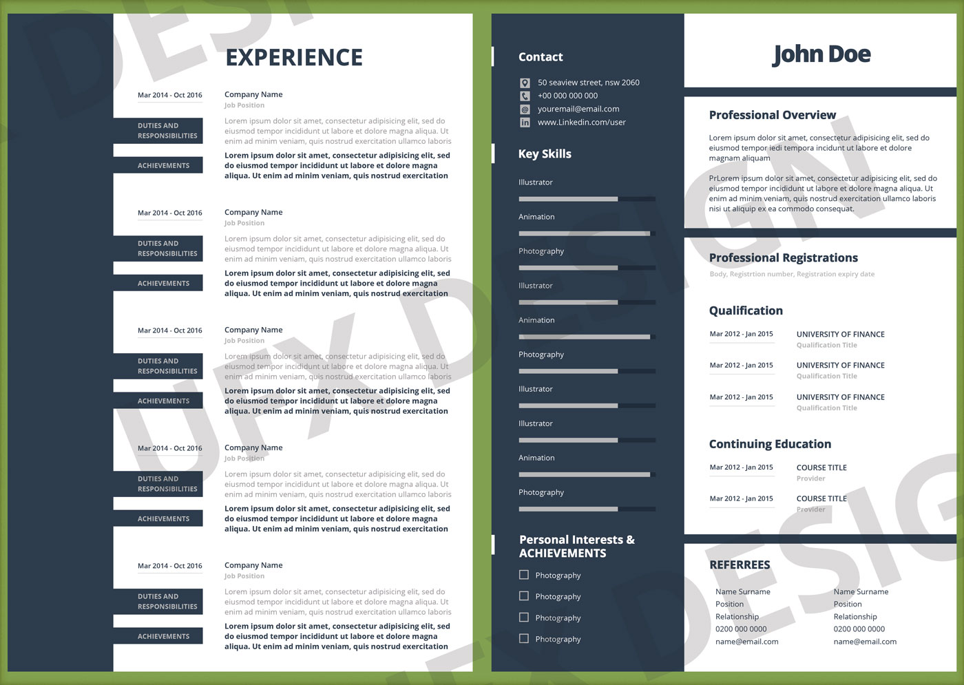 Resume Design by UrbainFX for Connected Resourcing | Design #14106473