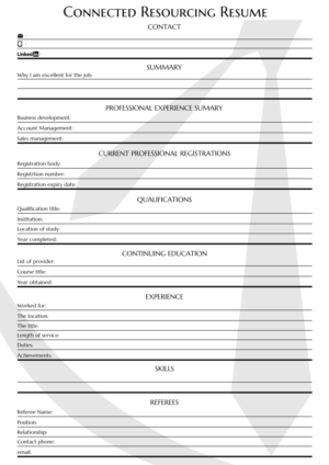 Design de CV par design.bb pour Connected Resourcing | Design : #13857279