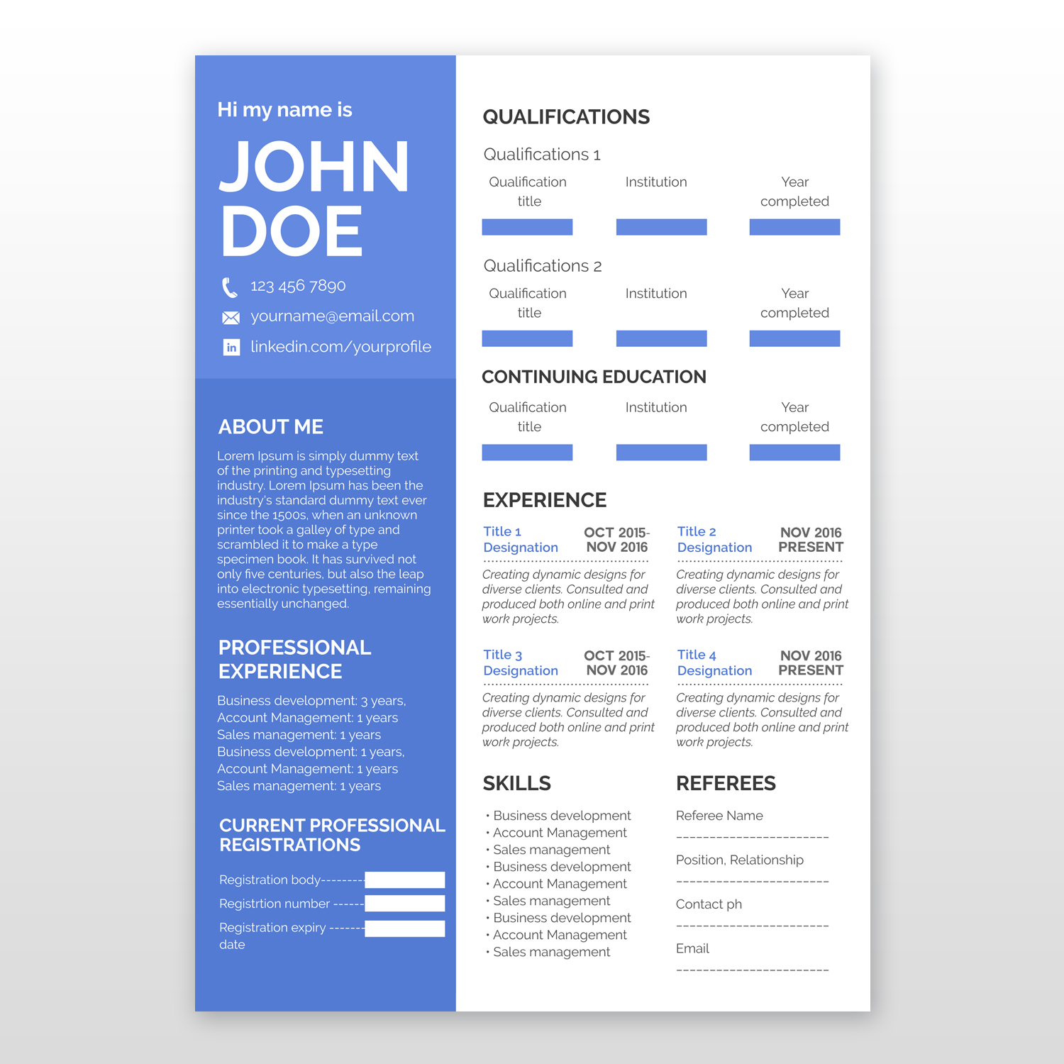 Resume Design by Kishaloy_D for Connected Resourcing | Design #13859957