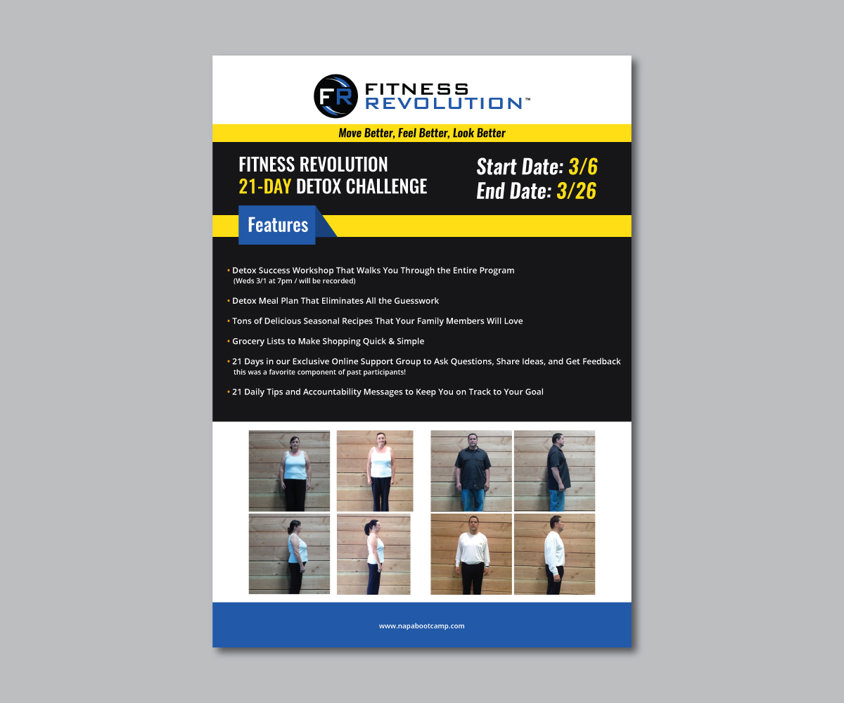 Diseño de Flyer por M.Pirs para Fitness Revolution Napa | Diseño #13838954