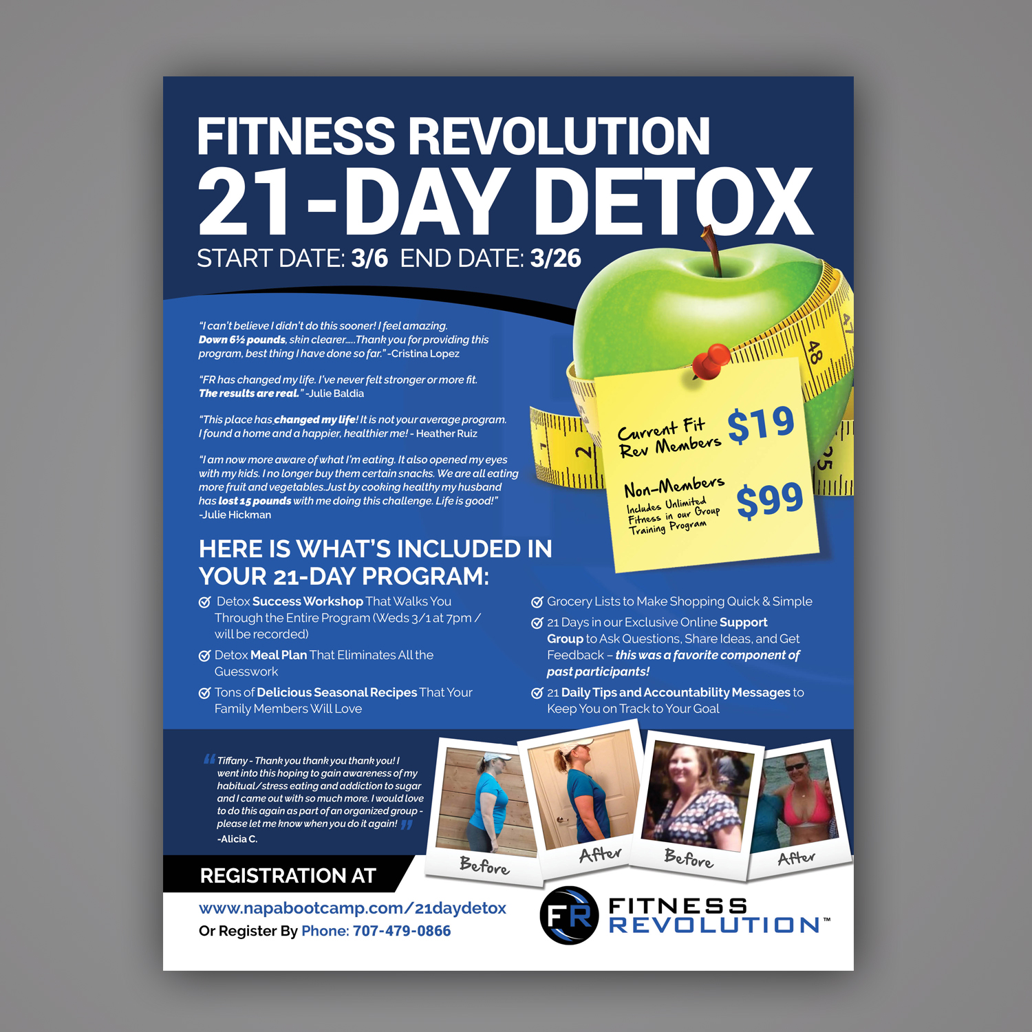 Flyer Design by Mariyam Khan for Fitness Revolution Napa | Design #13883576