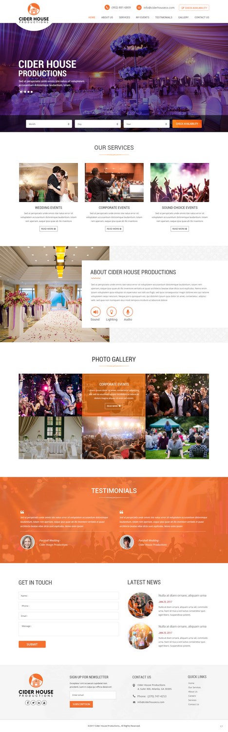 Web Design by pb for Club T Productions, Inc. | Design #13858339