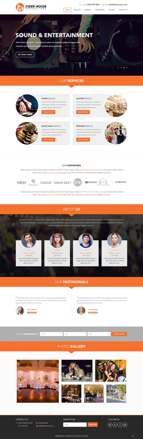 Web Design by pb for Club T Productions, Inc. | Design #13858341