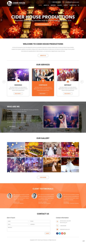 Web-Design von pb für Club T Productions, Inc. | Design: #13858342