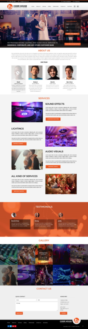 Web-Design von pb für Club T Productions, Inc. | Design: #13858346