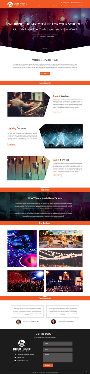 Web-Design von pb für Club T Productions, Inc. | Design #13858349