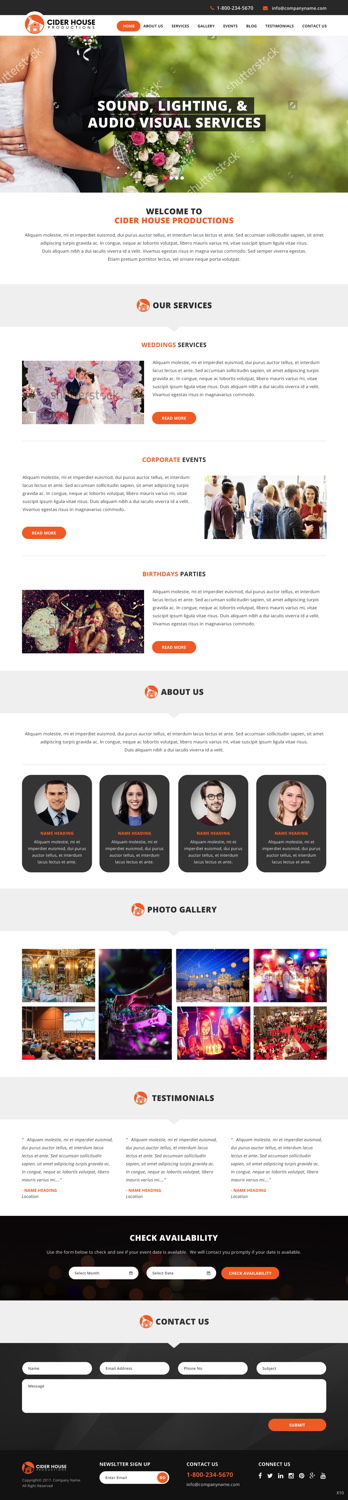 Web Design by pb for Club T Productions, Inc. | Design #13907989