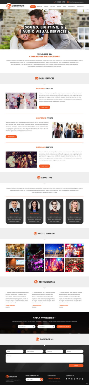 Web-Design von pb für Club T Productions, Inc. | Design: #14101064