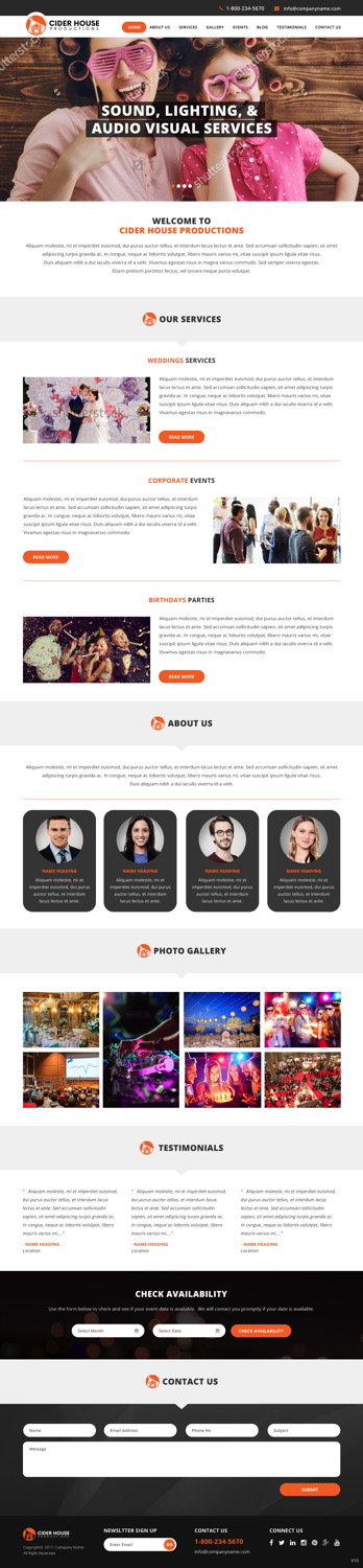 Web Design by pb for Club T Productions, Inc. | Design #14101065