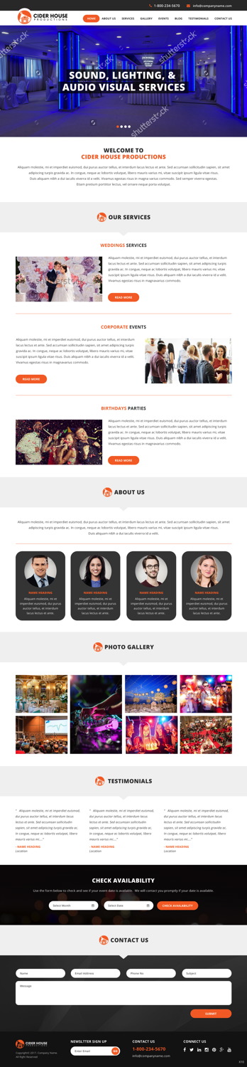 Web Design by pb for Club T Productions, Inc. | Design #14101066