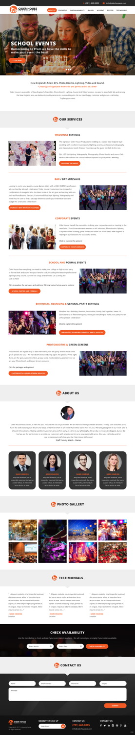 Web Design by pb for Club T Productions, Inc. | Design #14161154