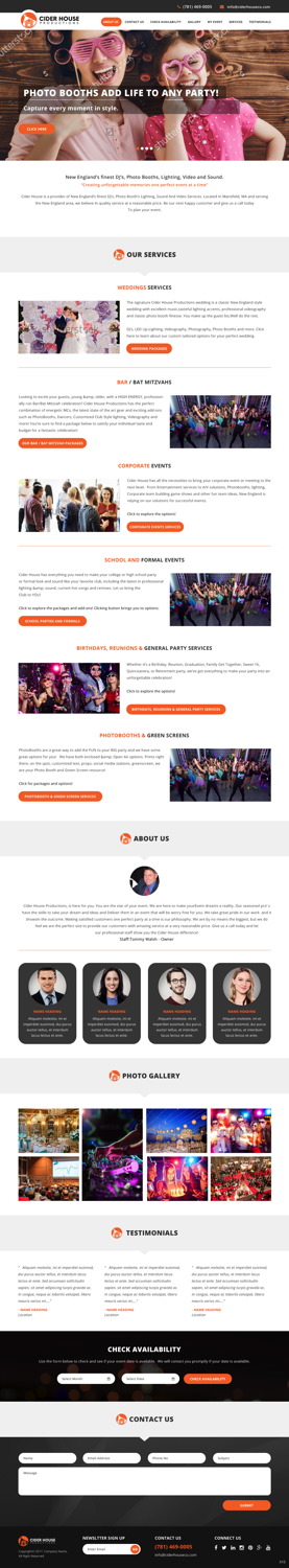 Web Design by pb for Club T Productions, Inc. | Design #14161157