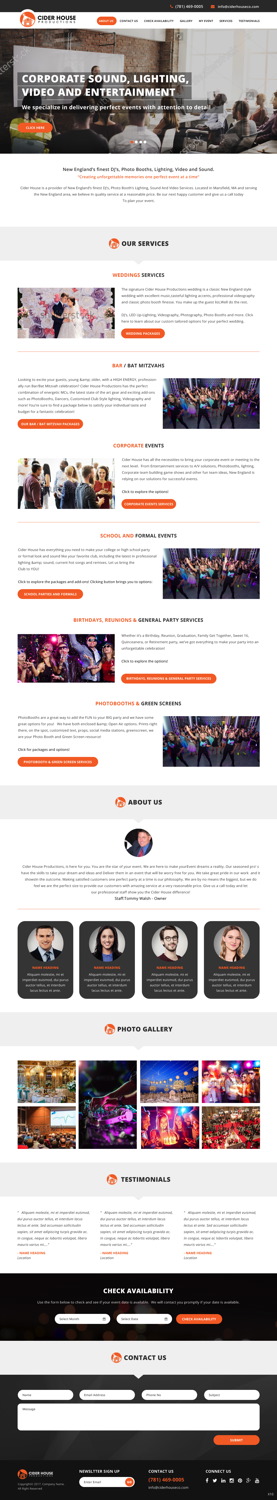 Web Design by pb for Club T Productions, Inc. | Design #14161158
