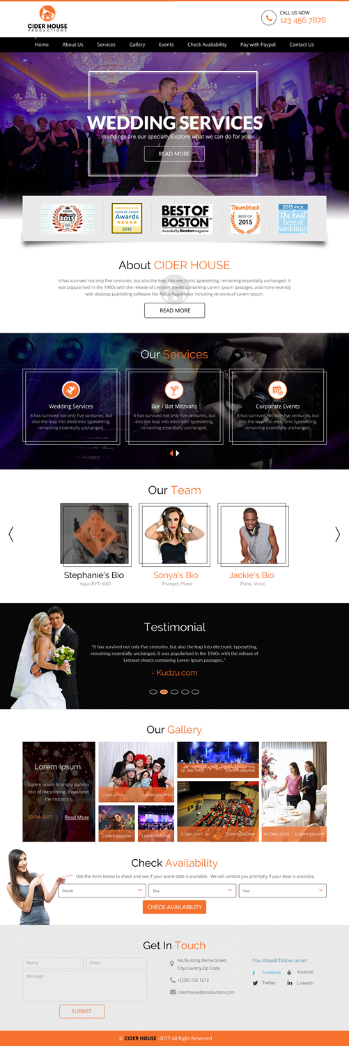 Web-Design von rightway für Club T Productions, Inc. | Design #13856190