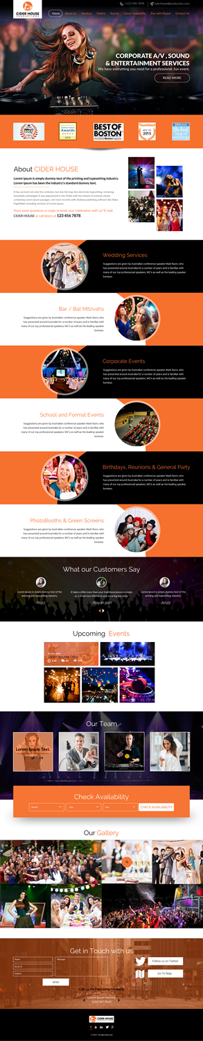 Web Design by rightway for Club T Productions, Inc. | Design #13856191