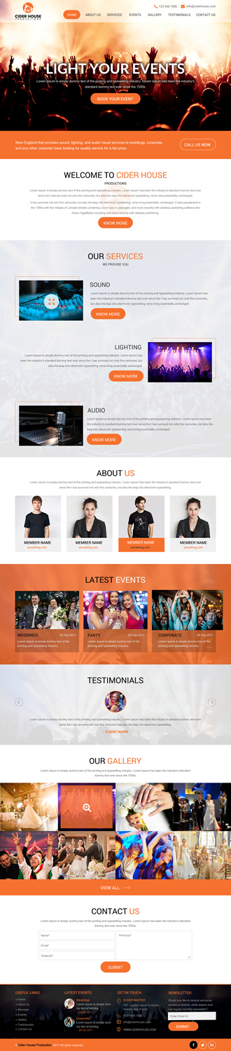 Web-Design von rightway für Club T Productions, Inc. | Design #13856193