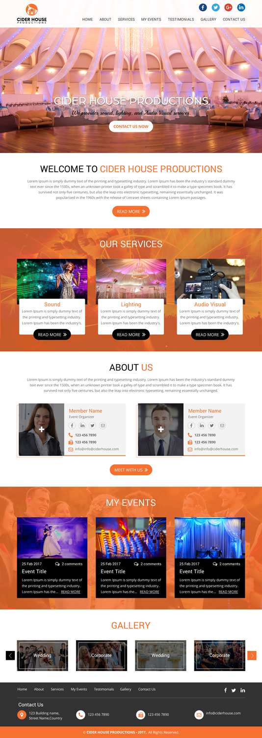 Web Design by rightway for Club T Productions, Inc. | Design #13856198