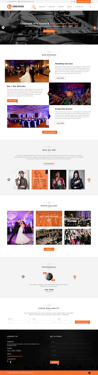 Web Design by Ved Web Services for Club T Productions, Inc. | Design #13856524