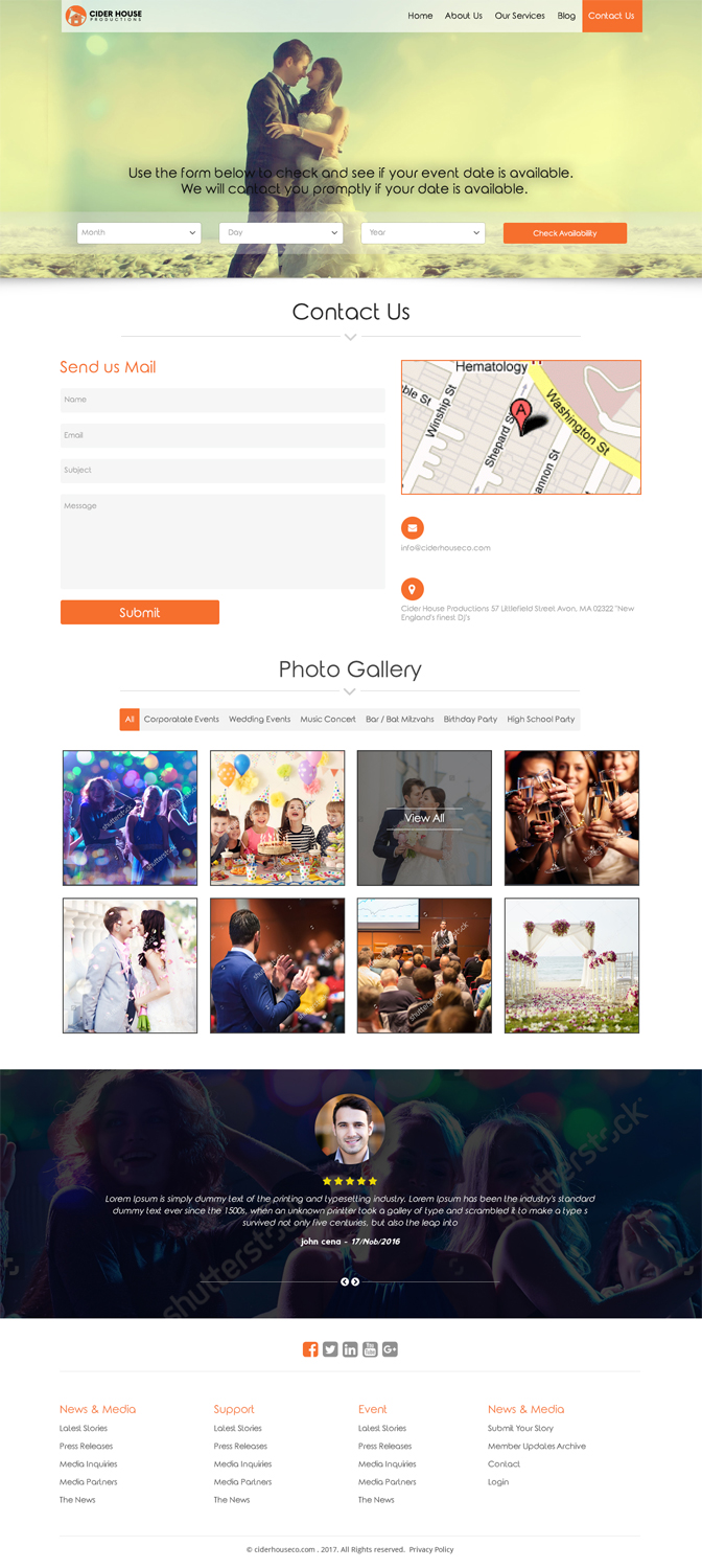 Web Design by Kingdom Vision for Club T Productions, Inc. | Design #13903611