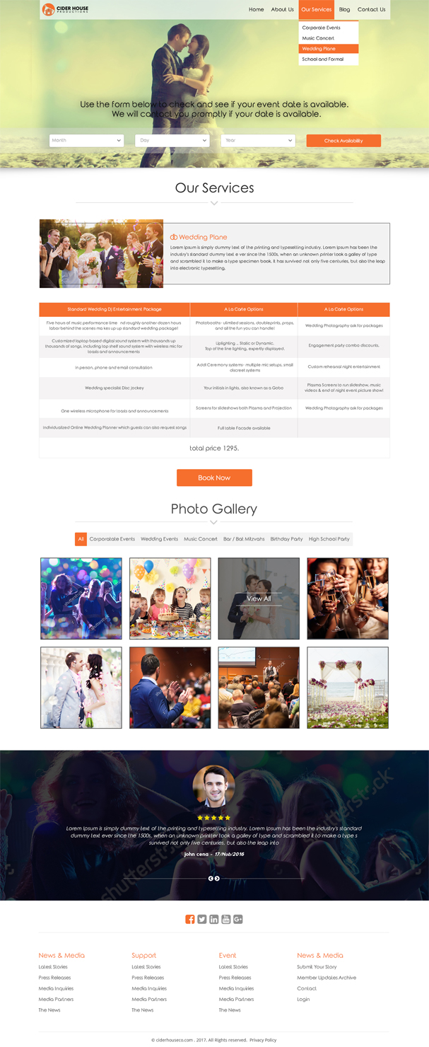 Web Design by Kingdom Vision for Club T Productions, Inc. | Design #13903614