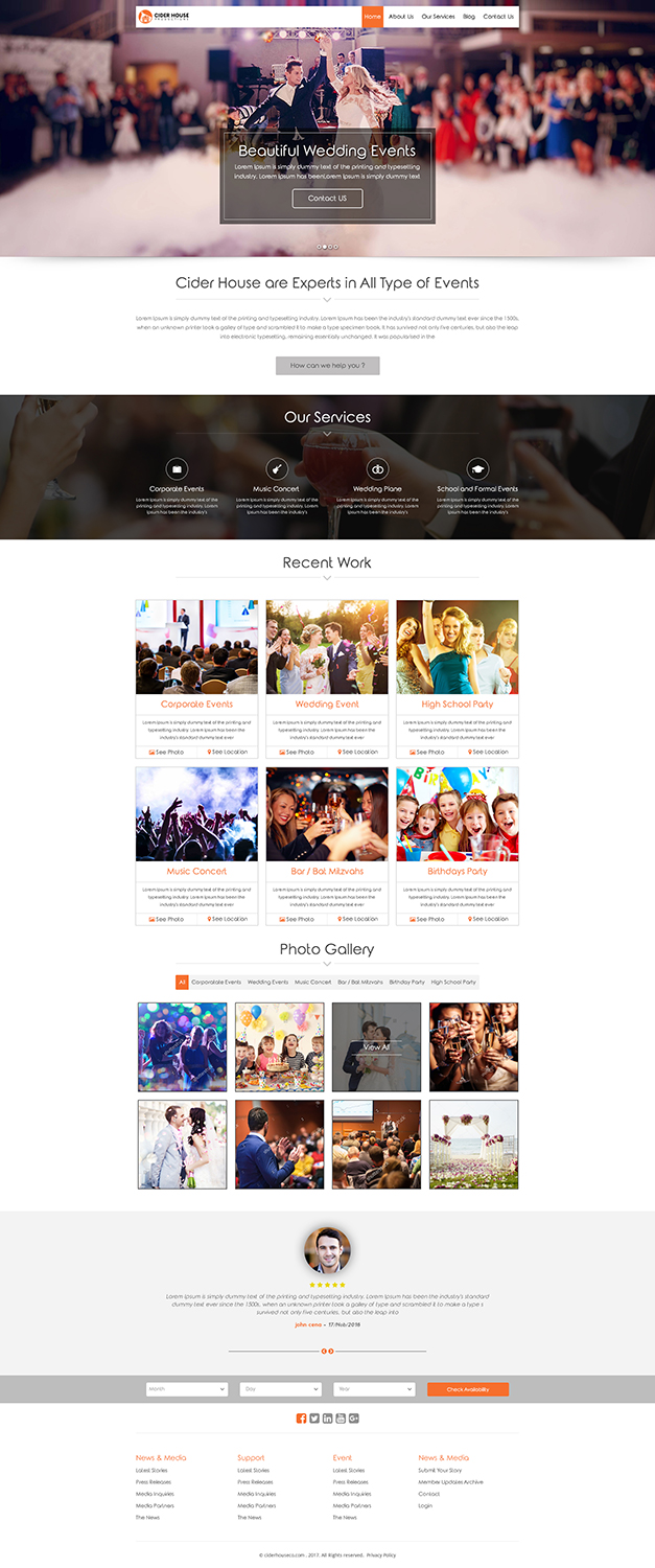 Web Design by Kingdom Vision for Club T Productions, Inc. | Design #14095977