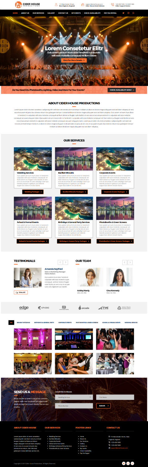 Web Design by valemic for Club T Productions, Inc. | Design #13881176