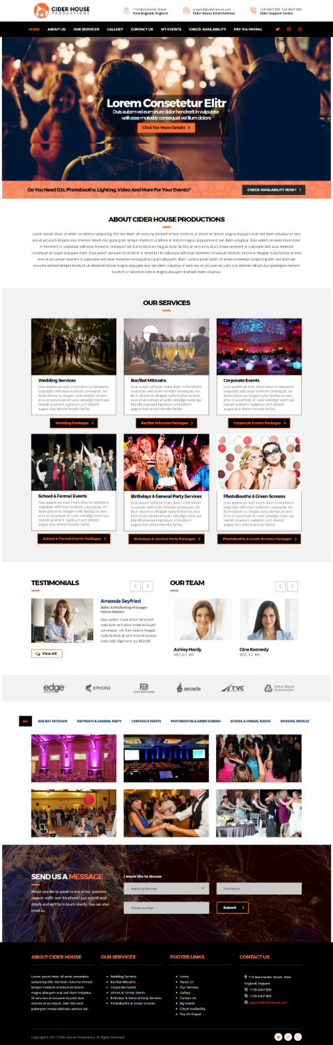 Web-Design von valemic für Club T Productions, Inc. | Design #13946647
