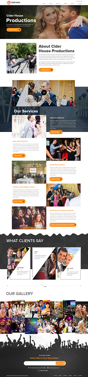 Web Design par e2developers pour Club T Productions, Inc. | Design #14084242
