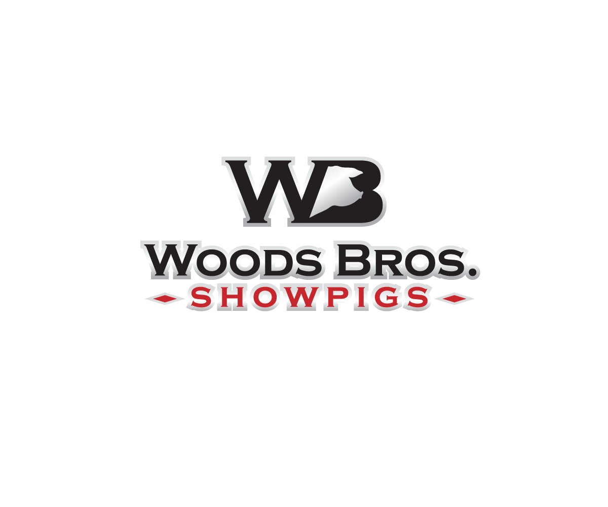 Logo Design by Buck Tornado for Woods Bros. Showpigs | Design #13849219