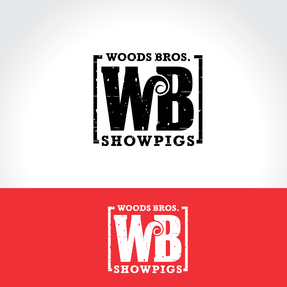 Logo Design by Sujit Banerjee for Woods Bros. Showpigs | Design #13843990