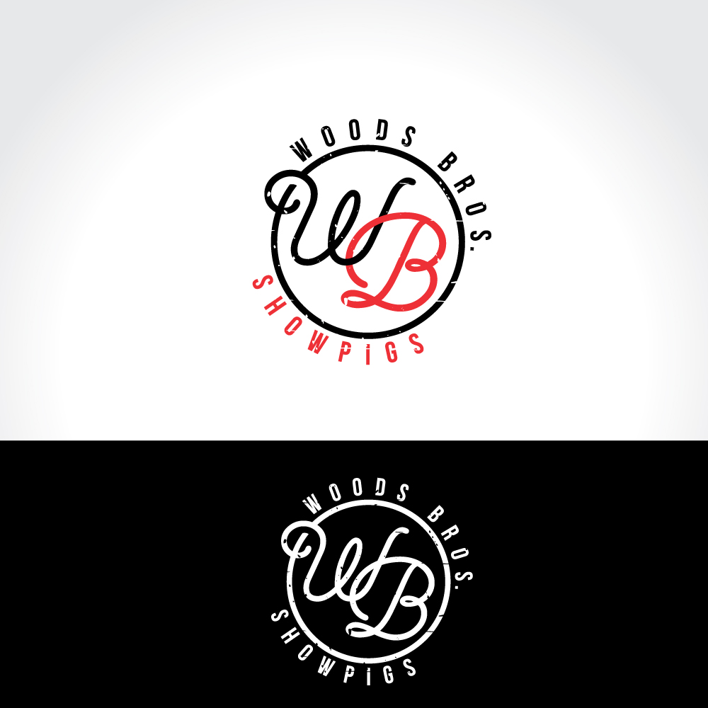 Logo Design by Sujit Banerjee for Woods Bros. Showpigs | Design #13843992