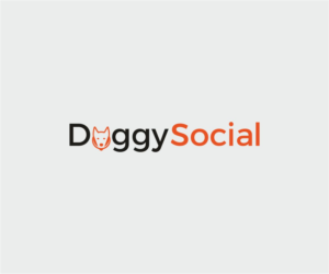 Doggy Social (and then the following text underneath in smaller font) Dog Walking + Pet Care | Logo Design by Logocraft