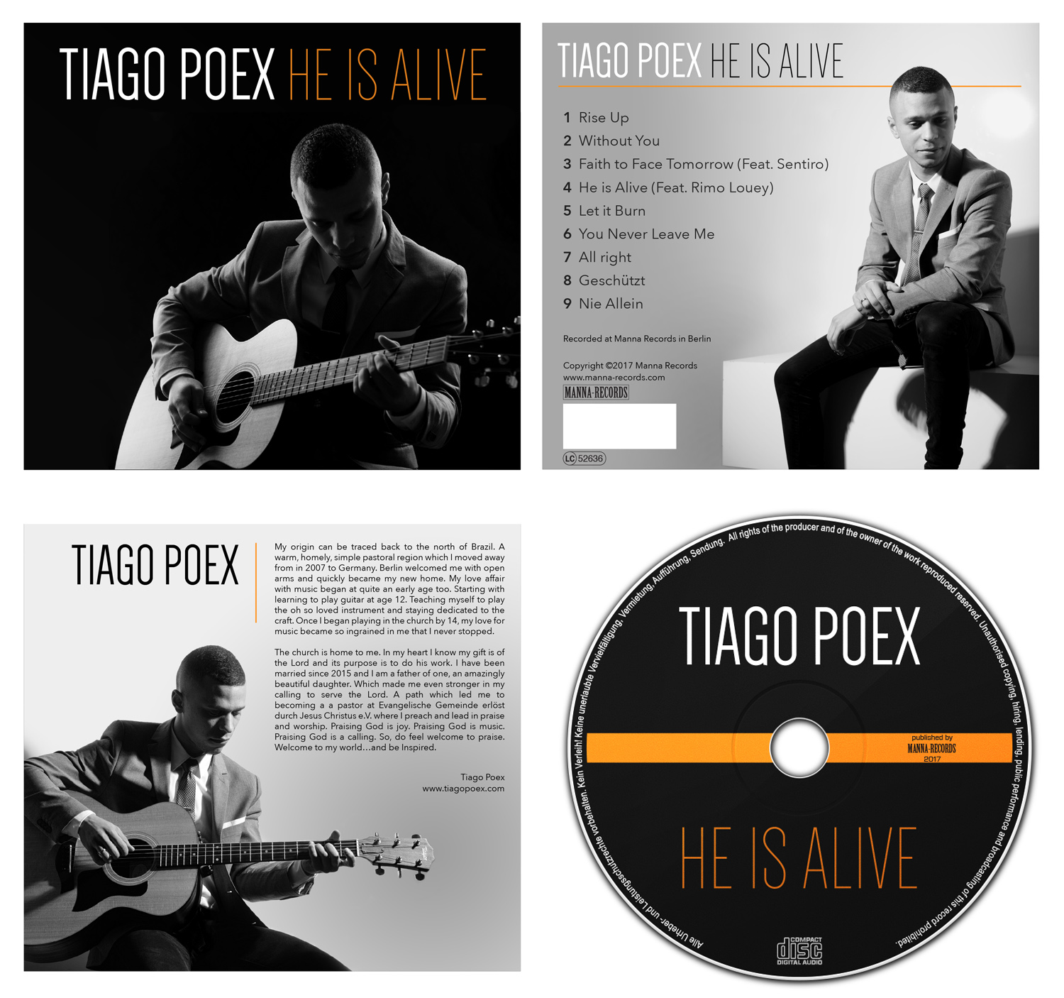 CD-Cover-Design von selador.si für Tiago Poex | Design #13920199