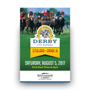 Mountaineer Casino poster and artwork for the 48th West Virginia Derby | Poster Design by creative.SB
