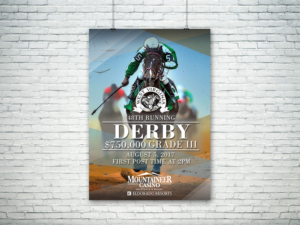 Mountaineer Casino poster and artwork for the 48th West Virginia Derby | Poster Design by Lesaba Design