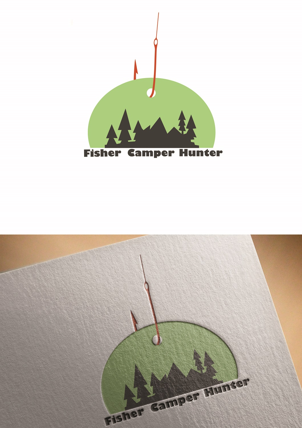 Logo Design by naik for Fisher Camper Hunter | Design #13936689