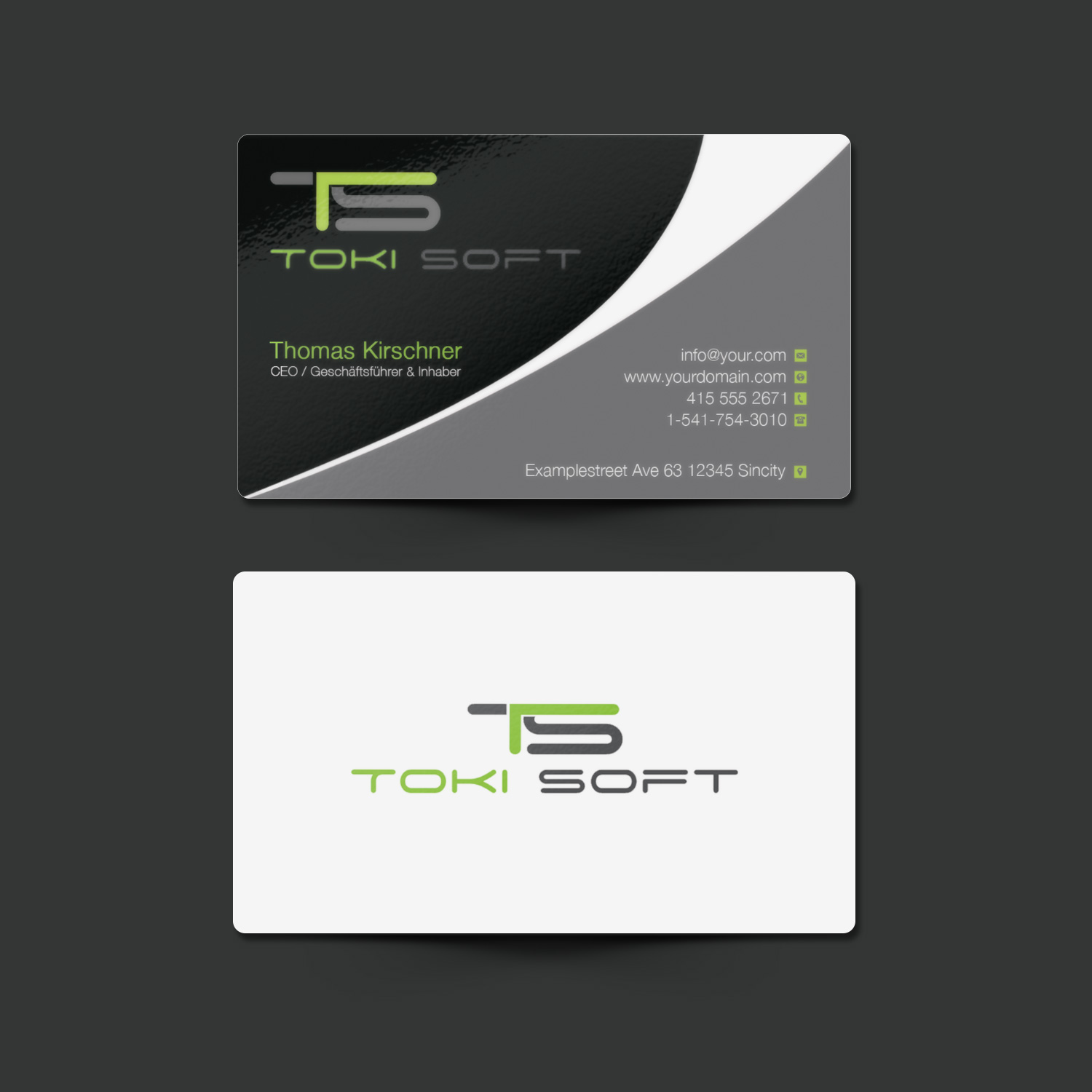 Diseño de Tarjeta de Presentación por Pixi Dust para ToKi Soft | Diseño #13903002