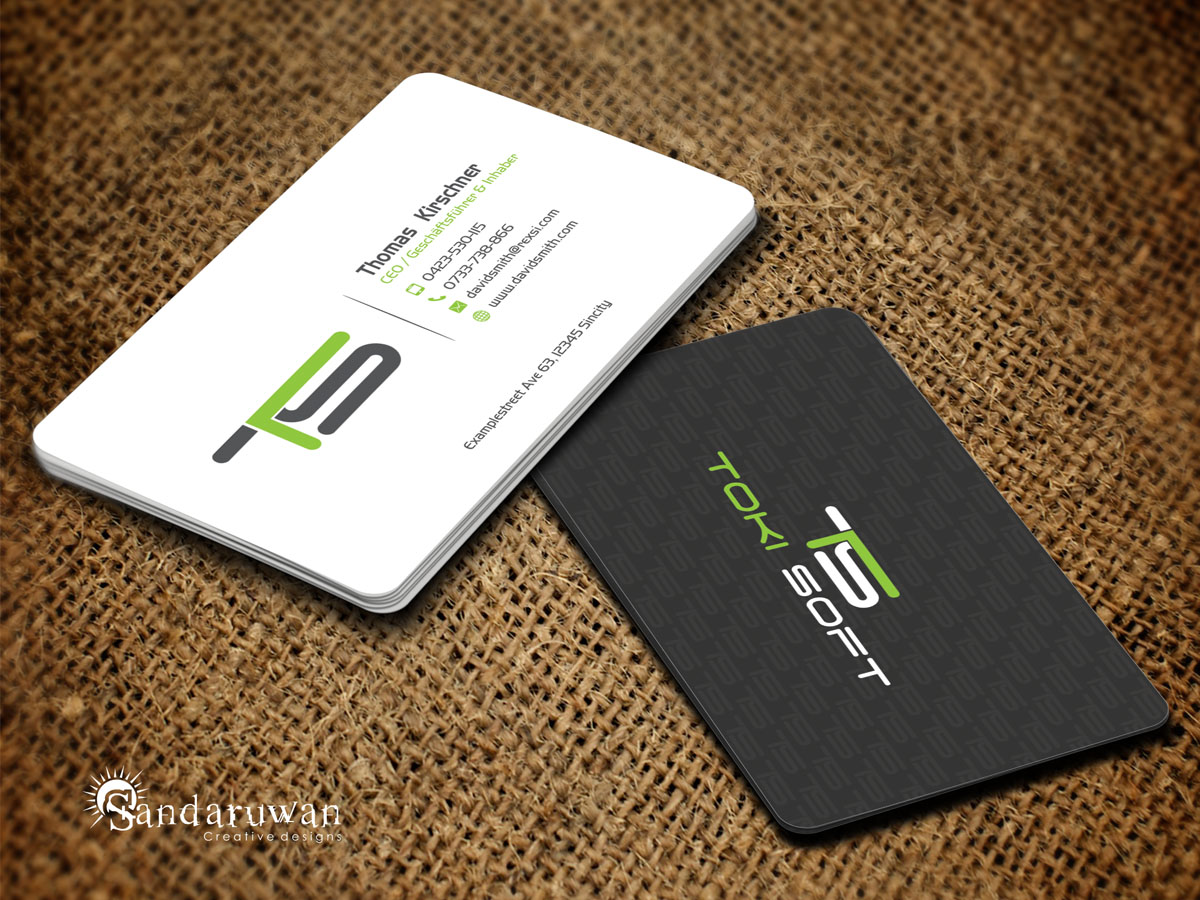 Business Card Design by Sandaruwan for ToKi Soft | Design #13861445