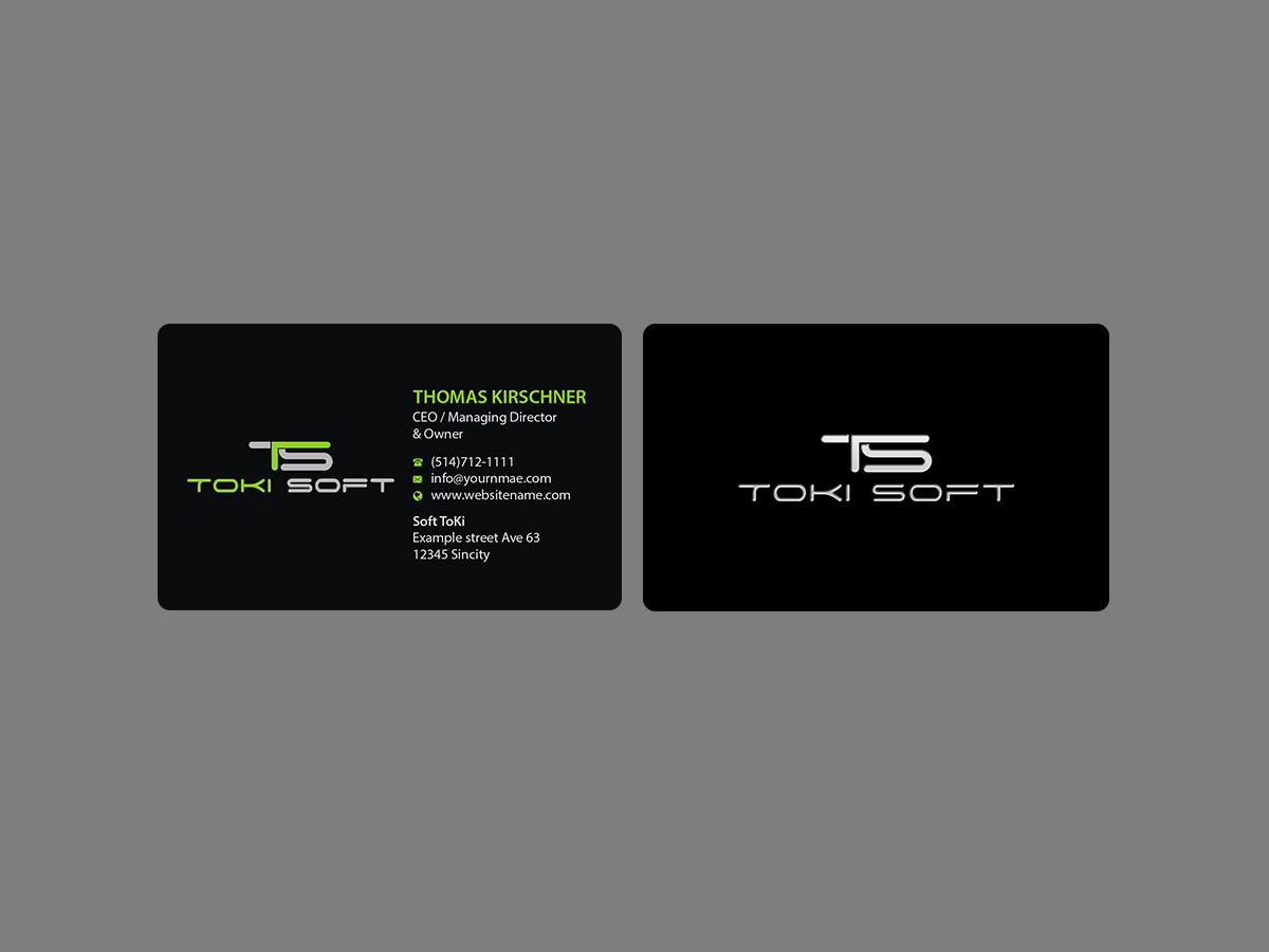 Diseño de Tarjeta de Presentación por Creations Box 2015 para ToKi Soft | Diseño #13846838